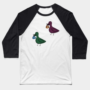 Ducks holding ghost in bag #1 Baseball T-Shirt